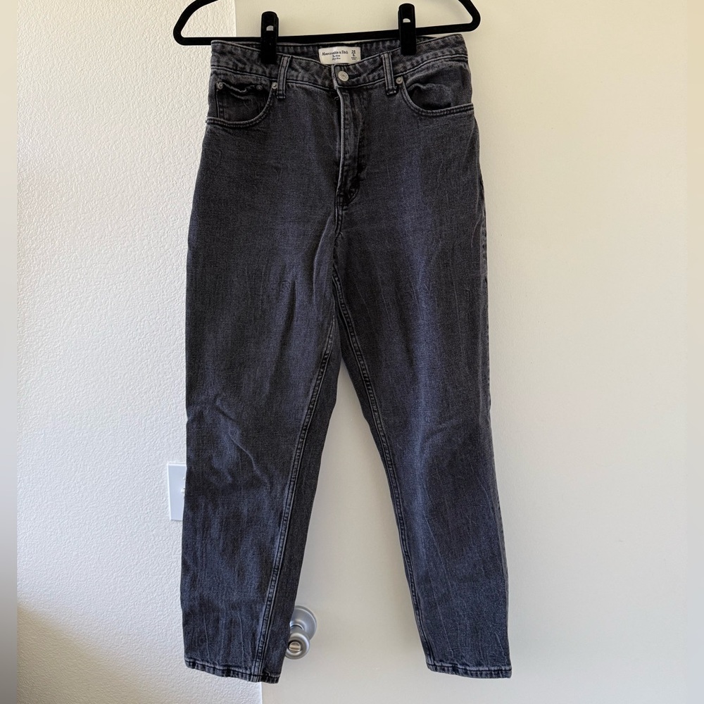 Abercrombie & Fitch Curve Love High Rise Jeans - Dark Gray